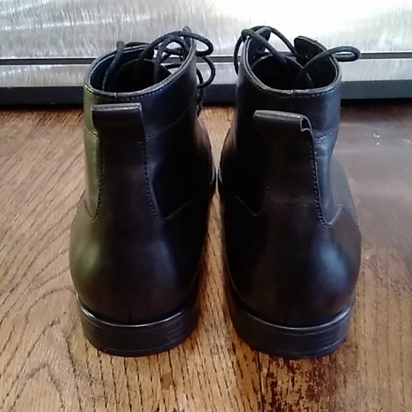 Franklin & Freeman Black Leather Boots Size 11.5 - Picture 3 of 9